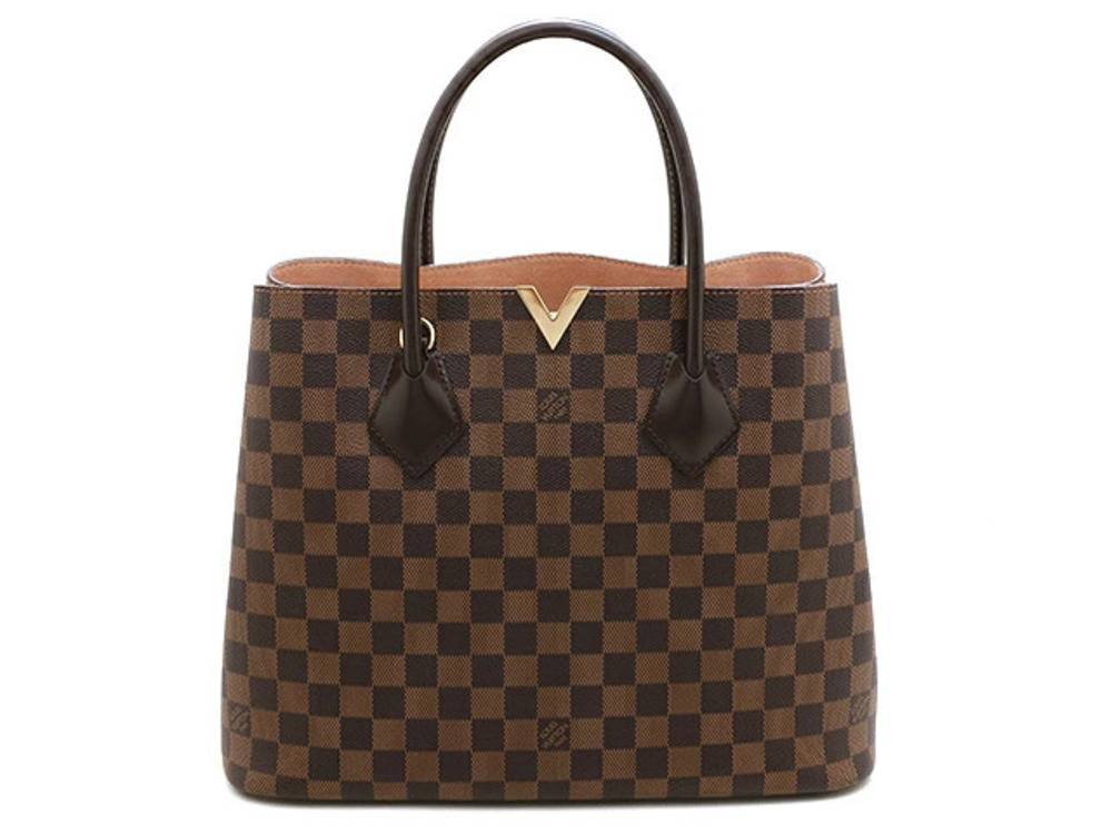 LOUIS VUITTON Damier Ebene Brown Kensington Handbag